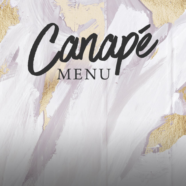 Canapé menu at The Fox